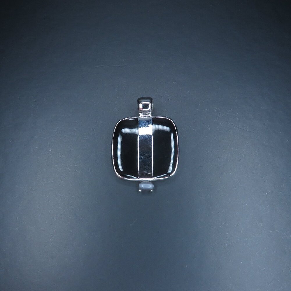 Black and Silver Square Pendant